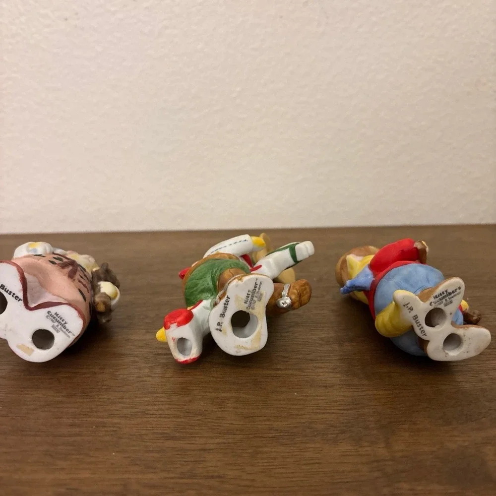 Schmid Kitty Cucumber JR Buster - Set Of 3 - Calico Kitty Figurines